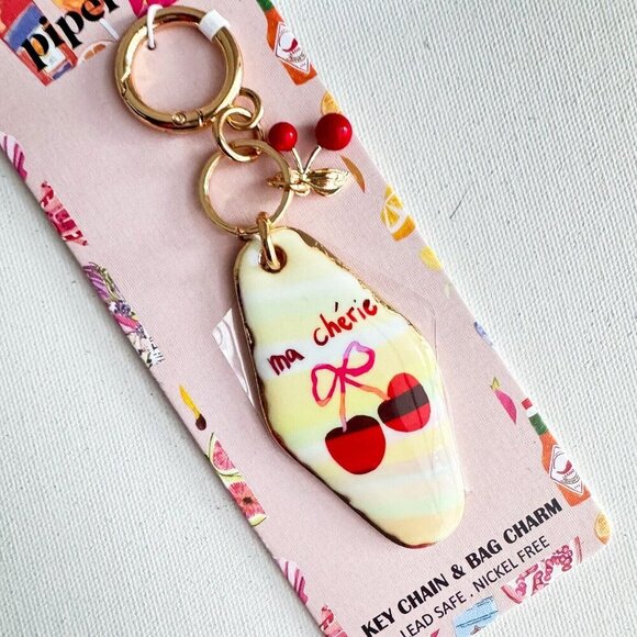 Piper K Cherry Print Keychain - Picture 5 of 6